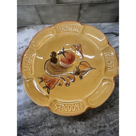 Vintage 1964 Los Angeles Potteries #300 Spaghetti Bowl 14” Pasta Noodle Salad - Picture 1 of 9